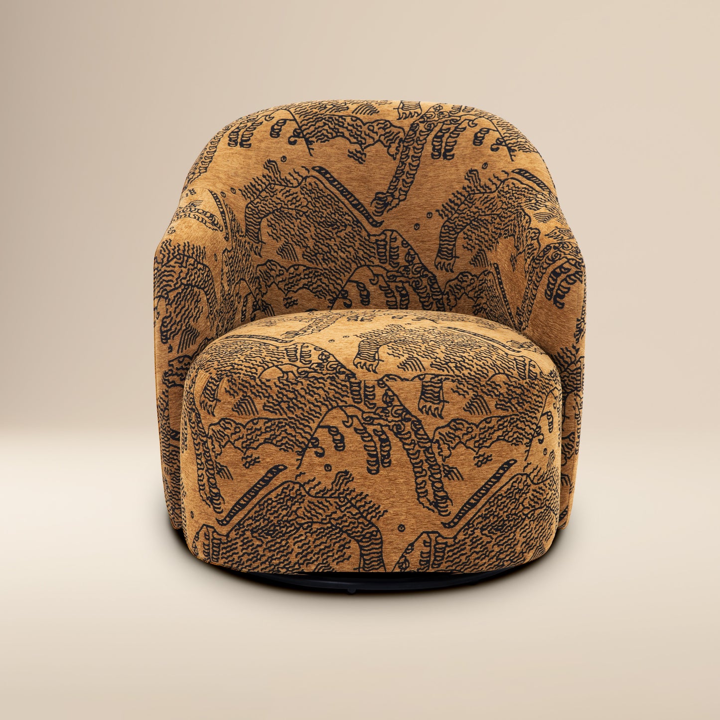 Petal Lounge Chair | Jacquard Brown