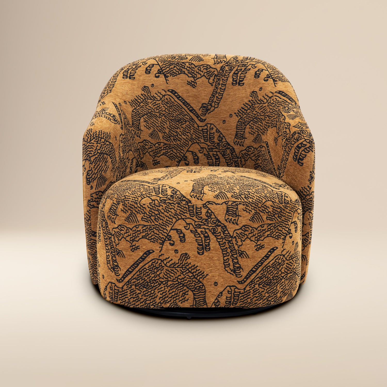 Petal Lounge Chair | Jacquard Brown 