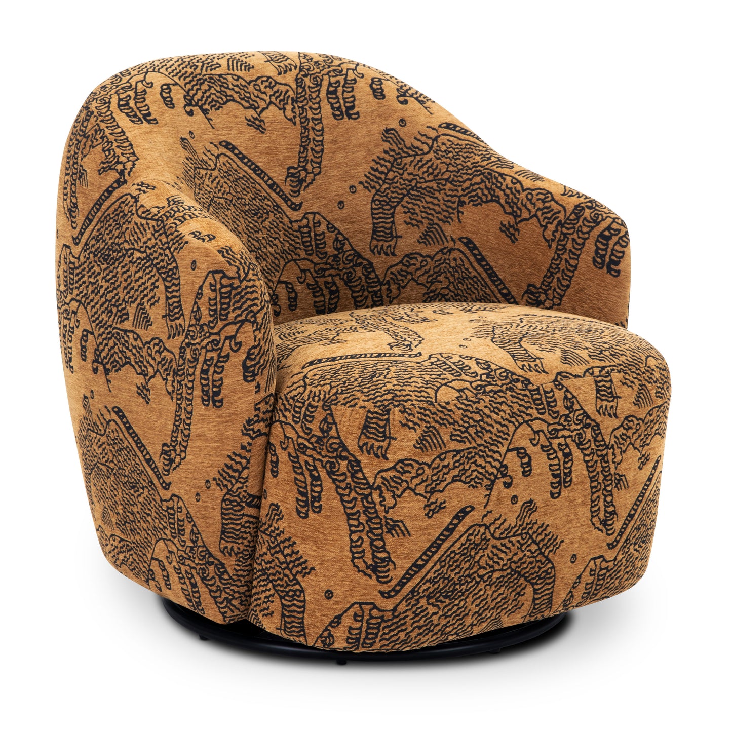 Petal Lounge Chair | Jacquard Brown