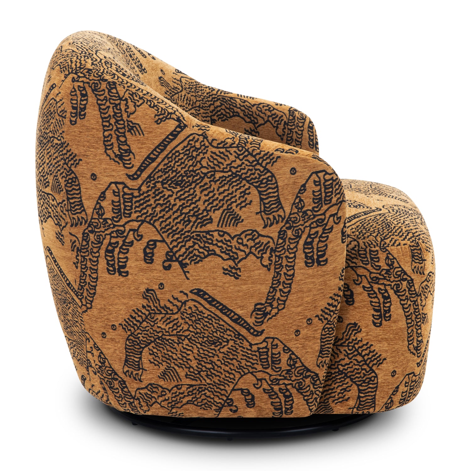Petal Lounge Chair | Jacquard Brown 