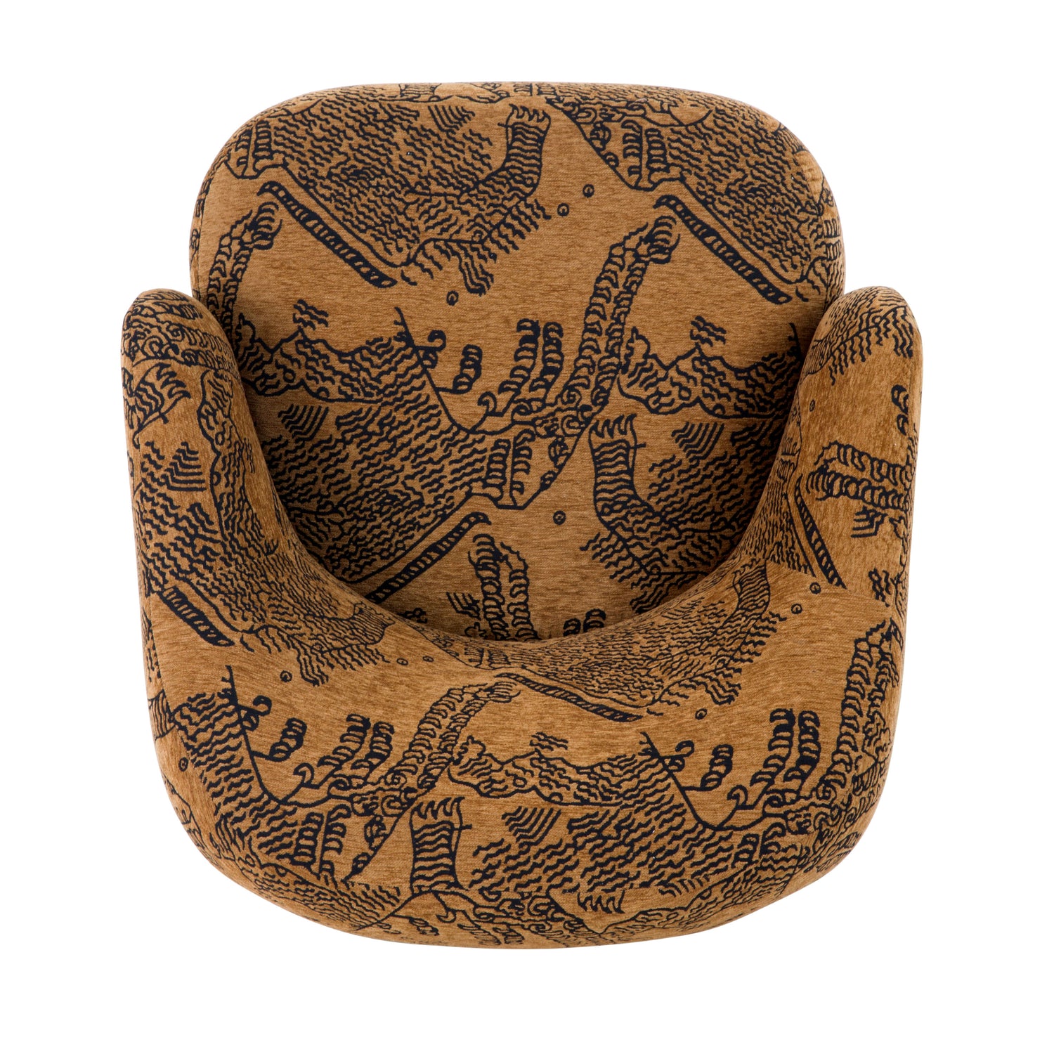 Petal Lounge Chair | Jacquard Brown 