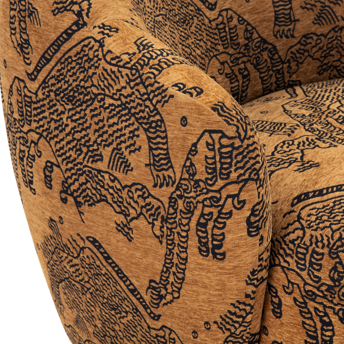 Petal Lounge Chair | Jacquard Brown