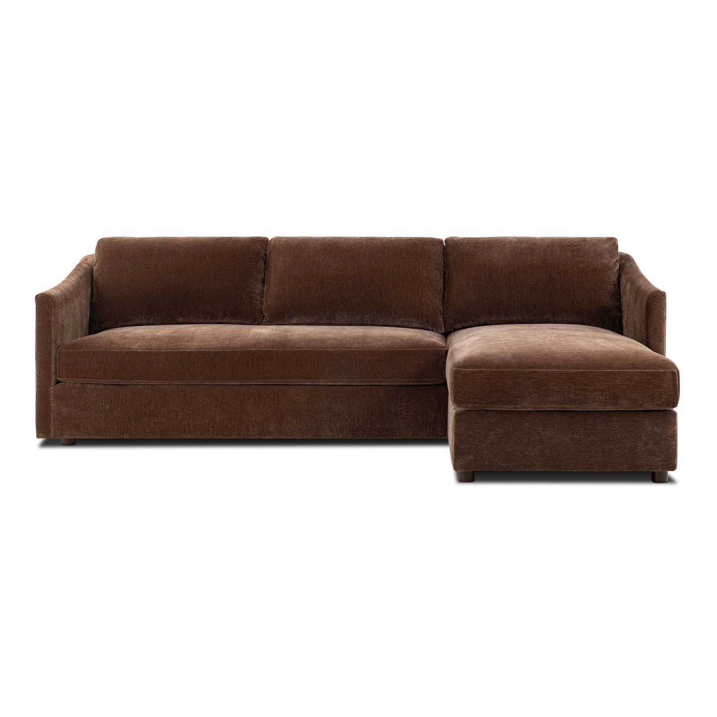Nervan Reversible Chaise Sectional (105.5") | Bronzer Brown