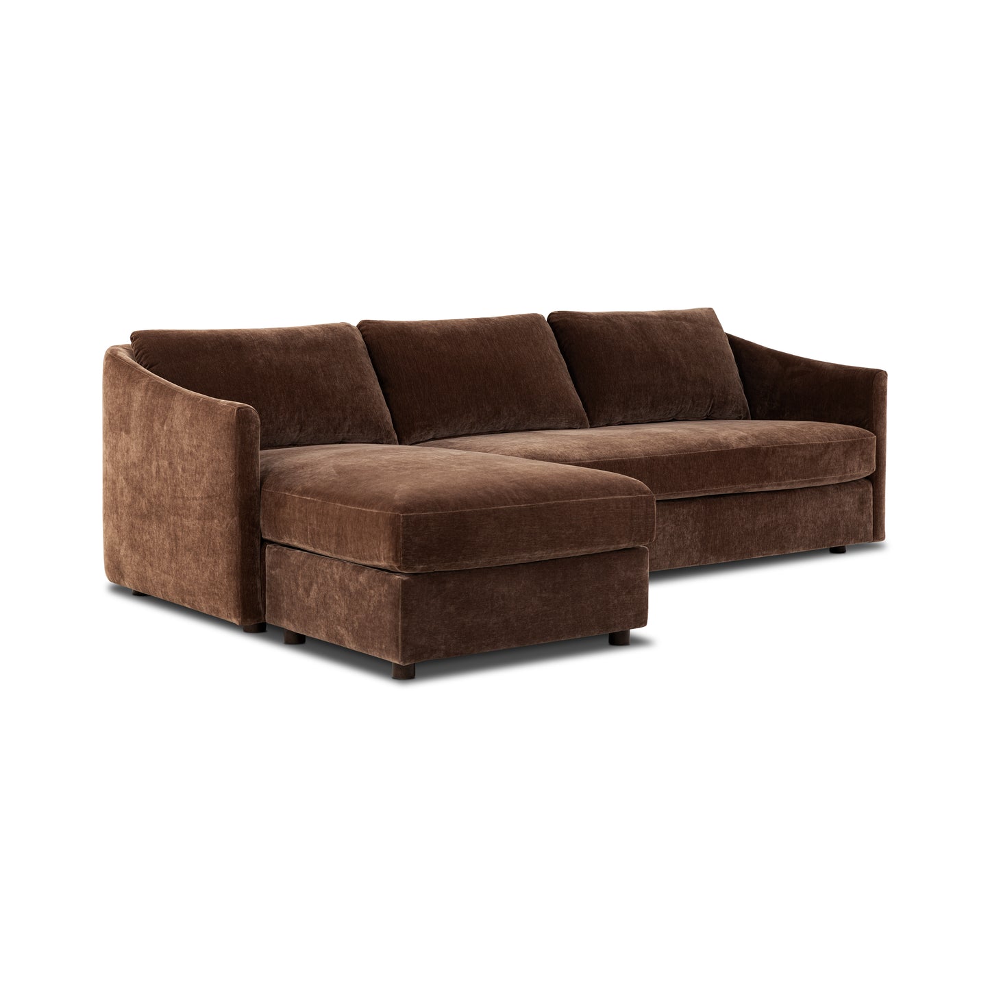Nervan Reversible Chaise Sectional (105.5") | Bronzer Brown