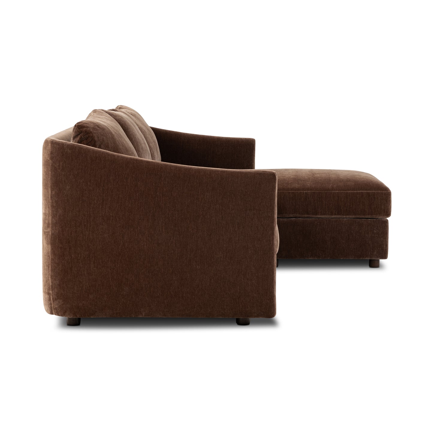 Nervan Reversible Chaise Sectional (105.5") | Bronzer Brown