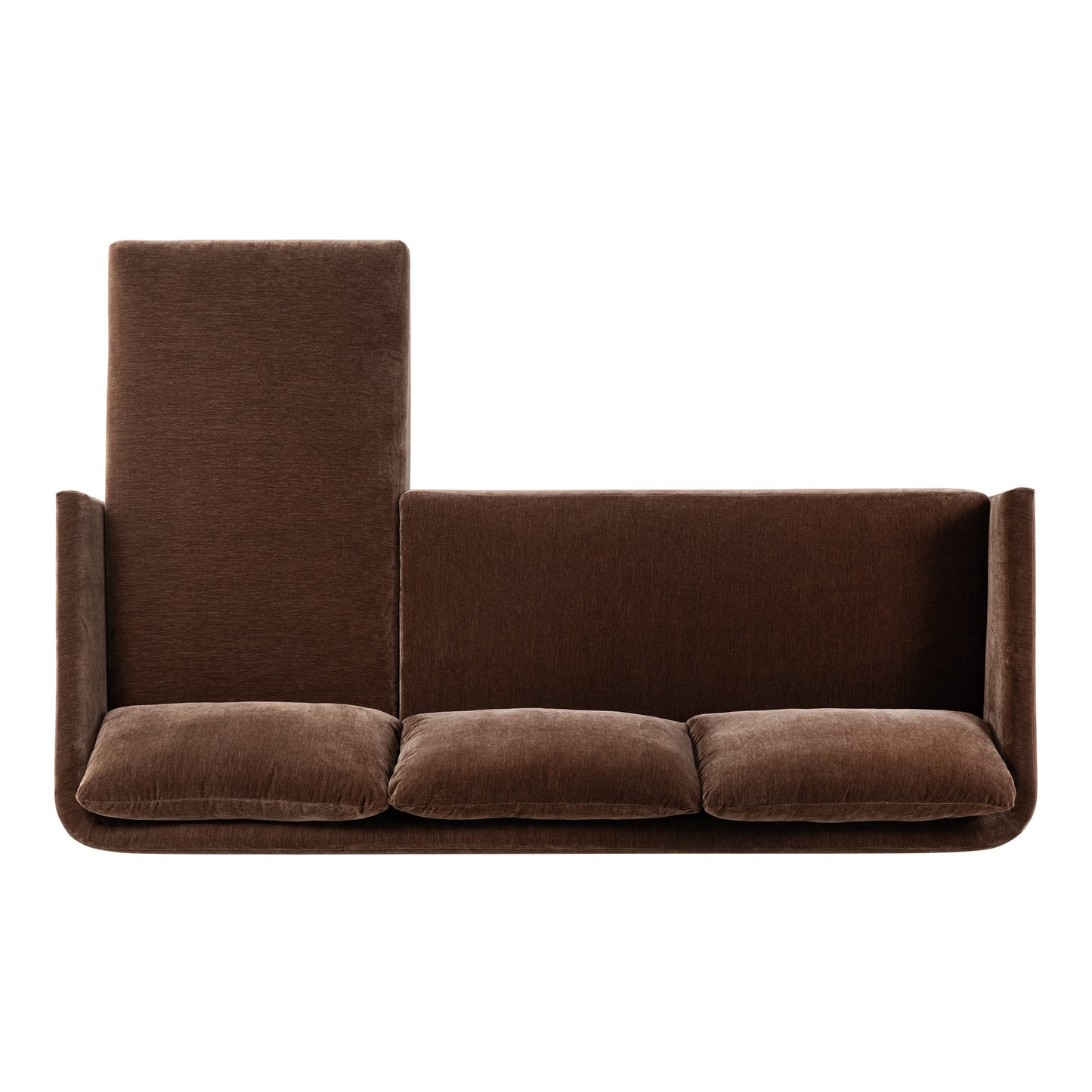 Nervan Reversible Chaise Sectional (105.5") | Bronzer Brown