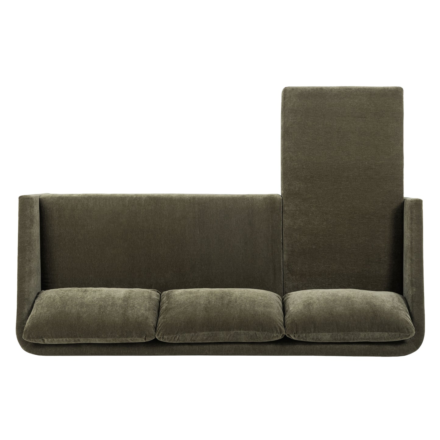 Nervan Reversible Chaise Sectional (105.5") | Lume Green