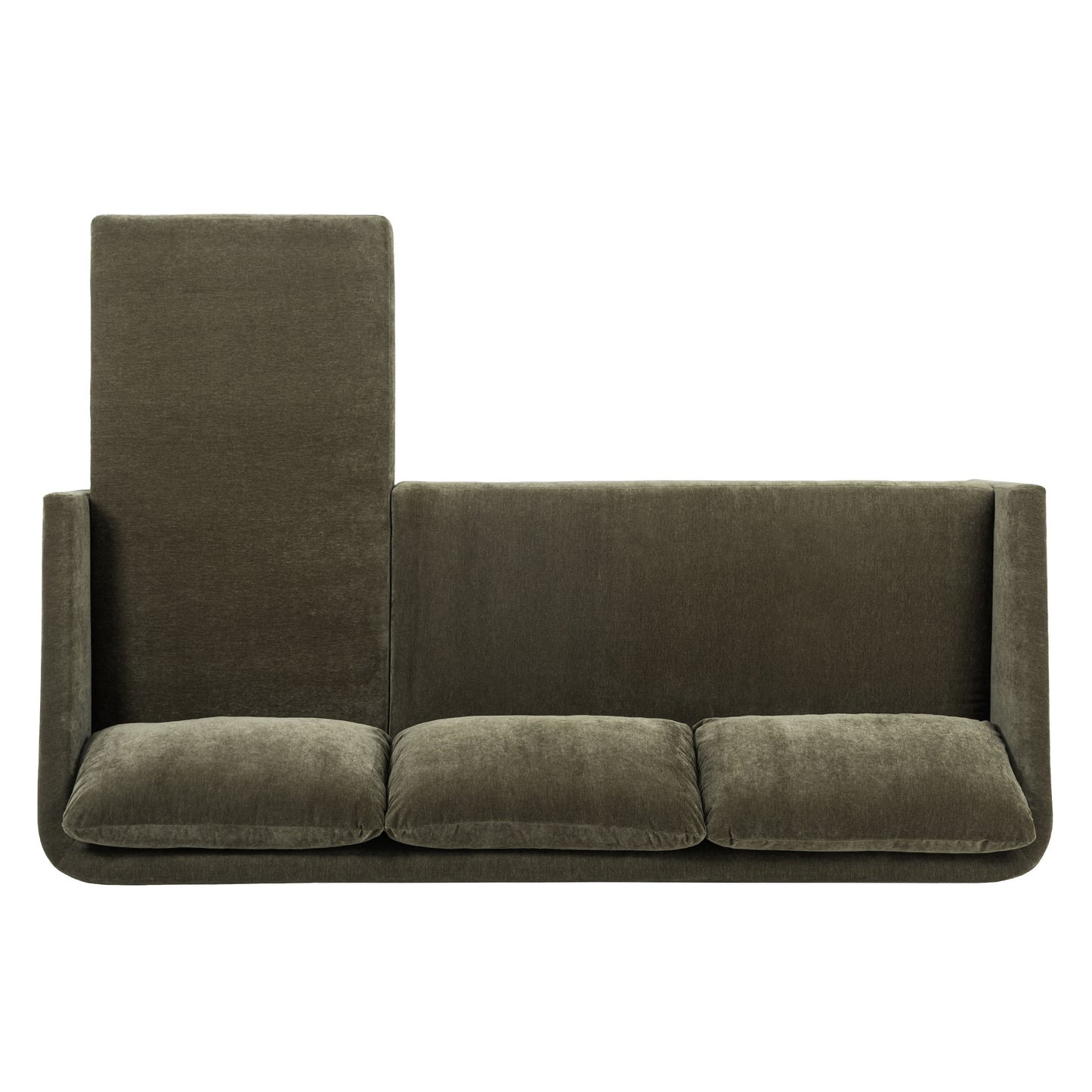 Nervan Reversible Chaise Sectional (105.5") | Lume Green