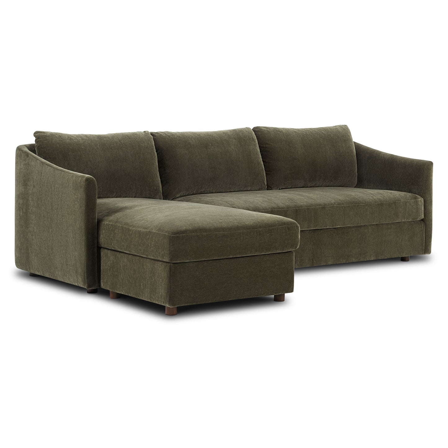 Nervan Reversible Chaise Sectional (105.5") | Lume Green