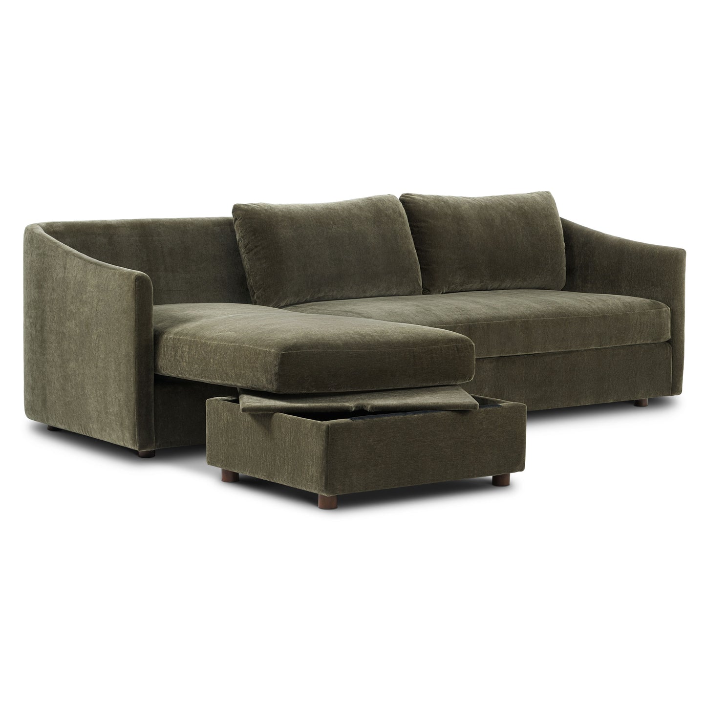 Nervan Reversible Chaise Sectional (105.5") | Lume Green