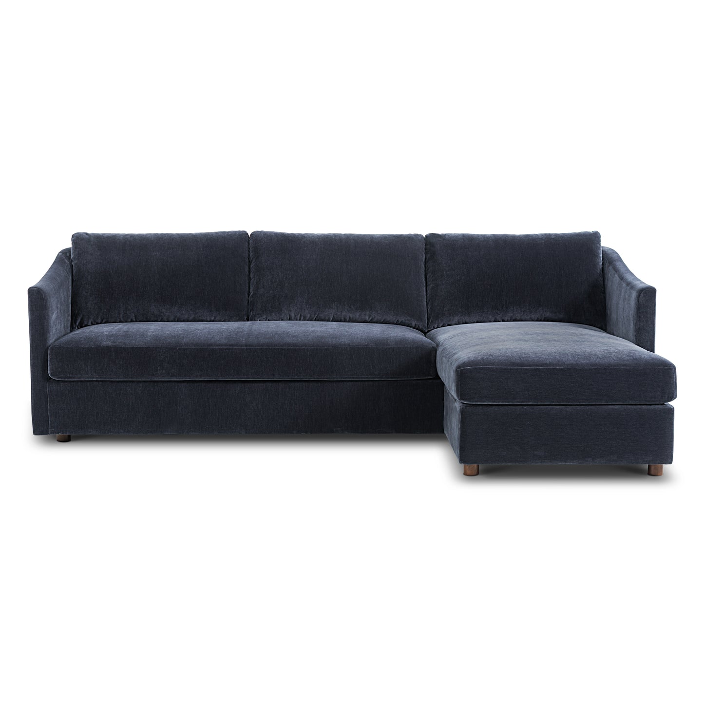 Nervan Reversible Chaise Sectional (105.5") - Mystic Blue