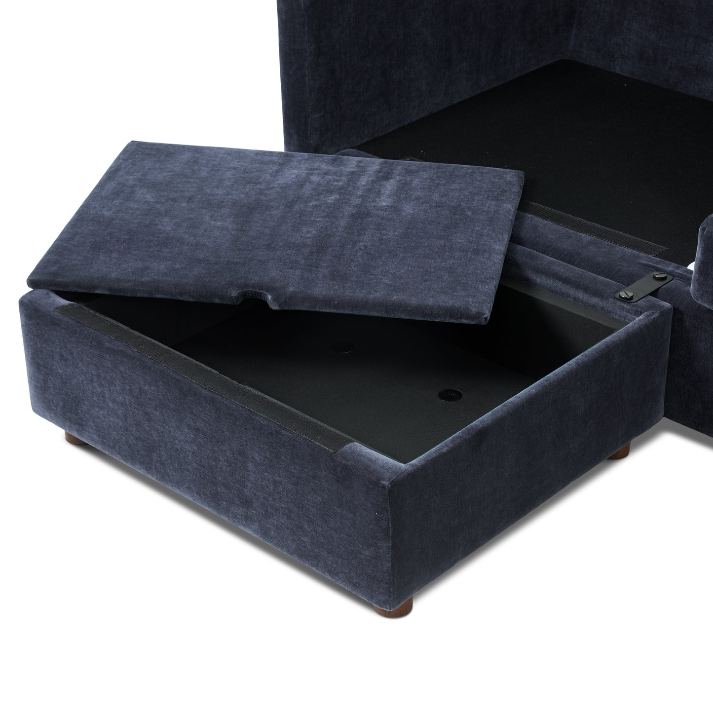 Nervan Reversible Chaise Sectional (105.5") - Mystic Blue