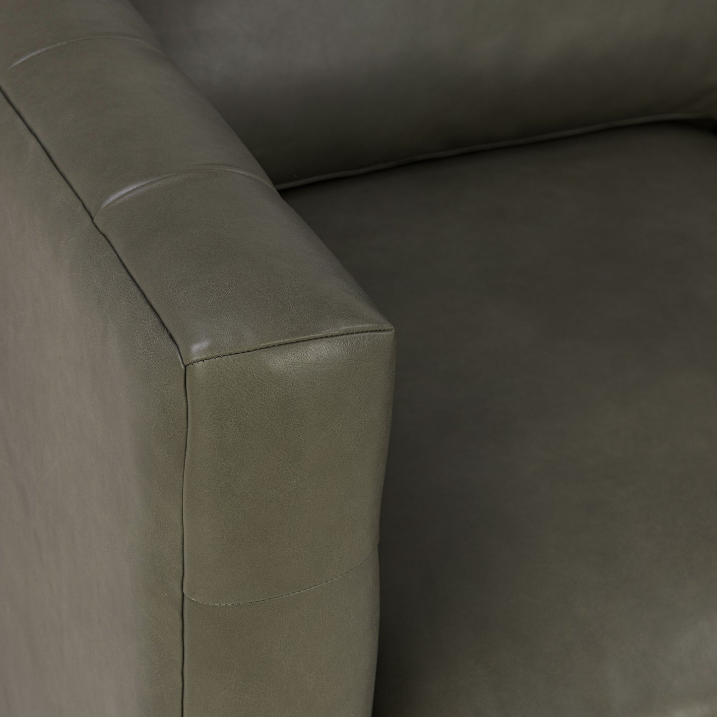 Atlas 88" Leather Sofa | Olivine Green