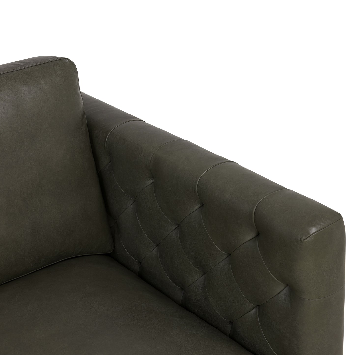 Atlas 88" Leather Sofa | Olivine Green