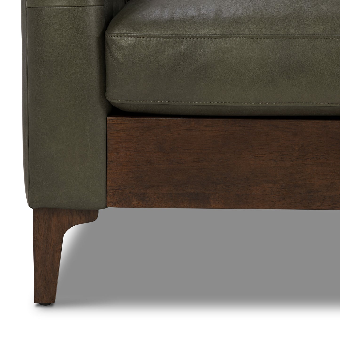 Atlas 88" Leather Sofa | Olivine Green