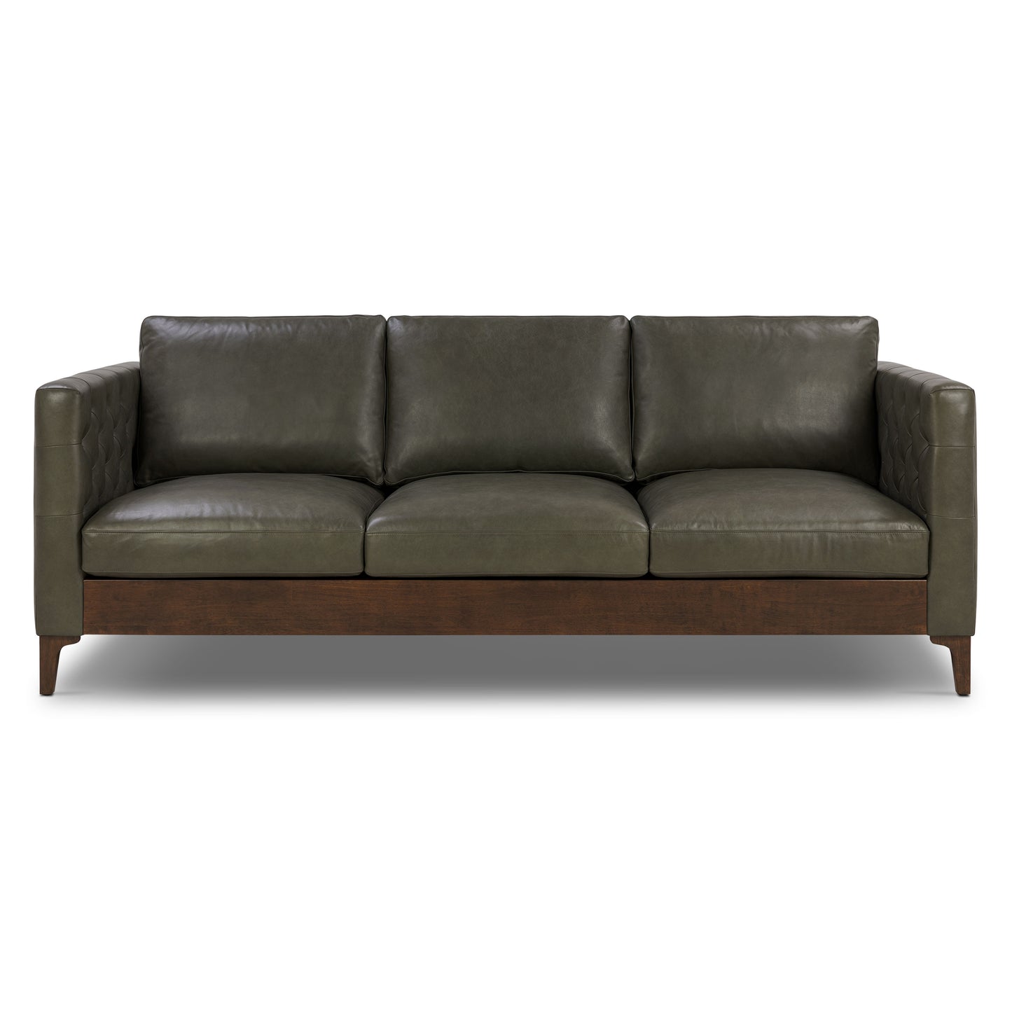 Atlas 88" Leather Sofa | Olivine Green