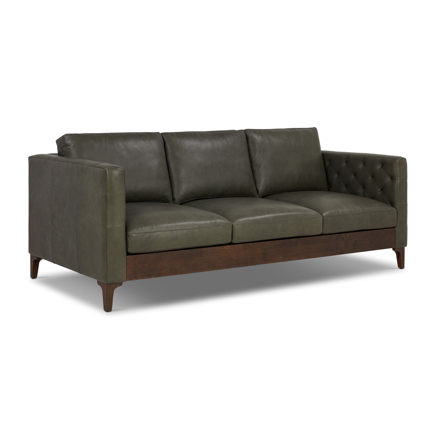 Atlas 88" Leather Sofa | Olivine Green