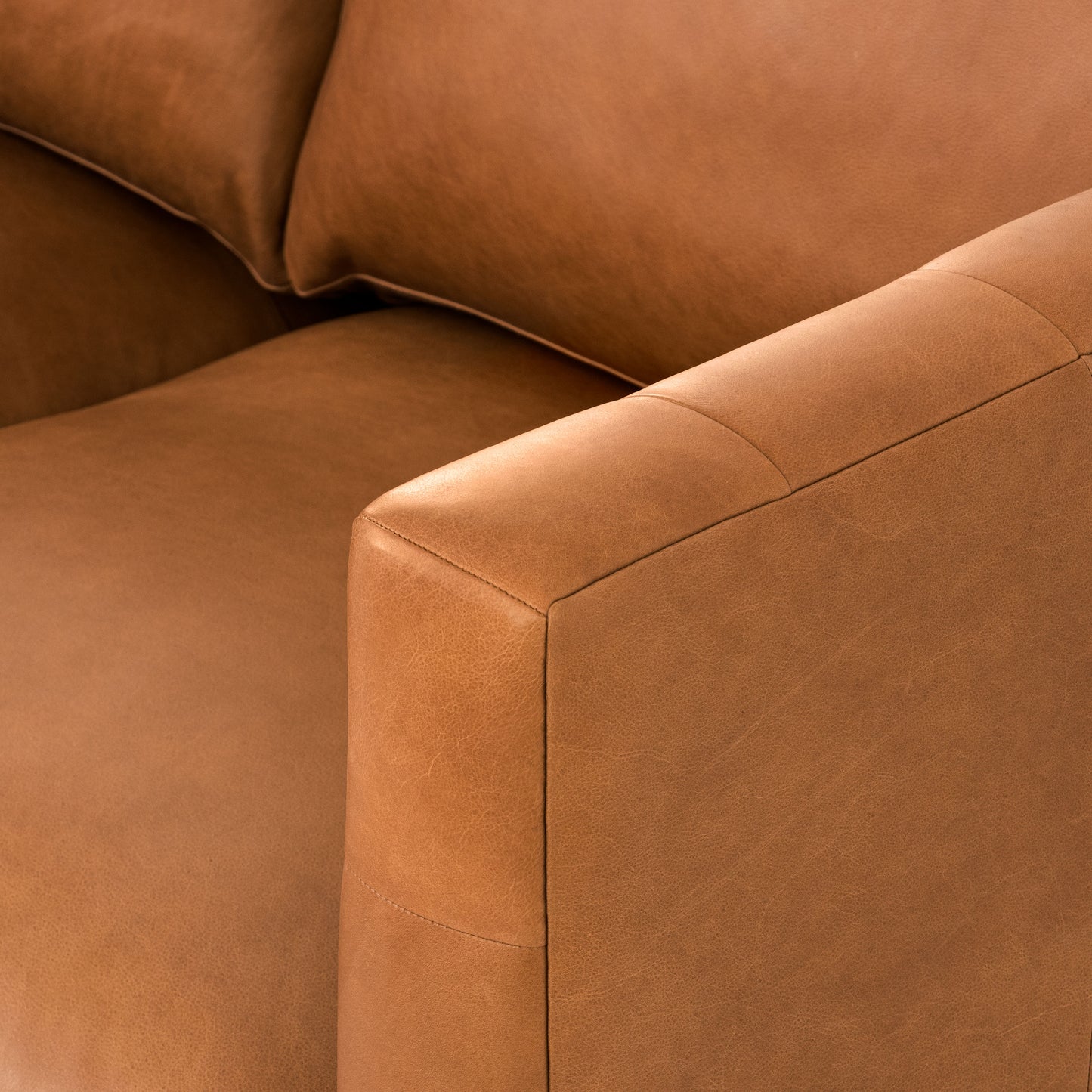 Atlas Leather Sofa (88") | Saddle Tan