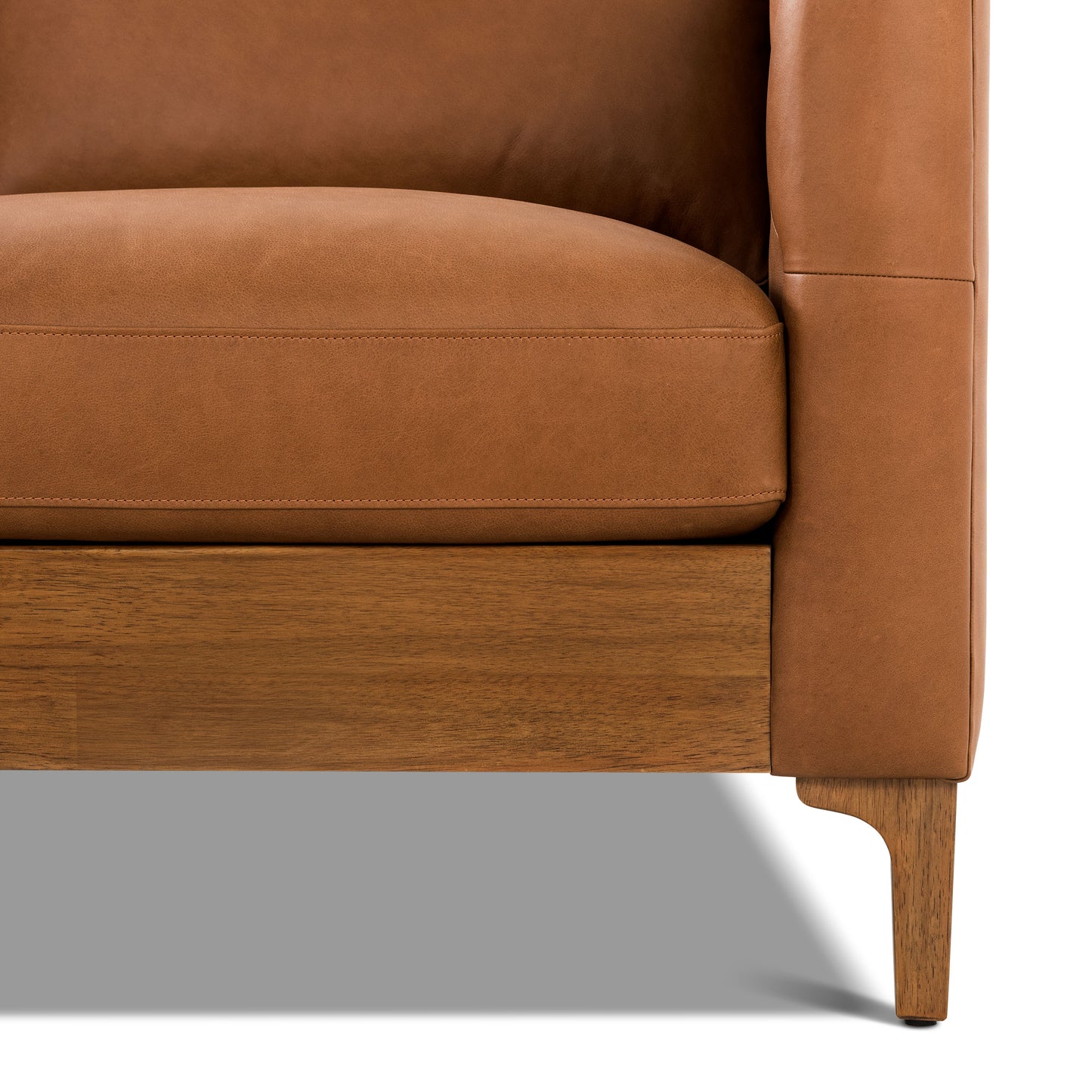 Atlas Leather Sofa (88") | Saddle Tan