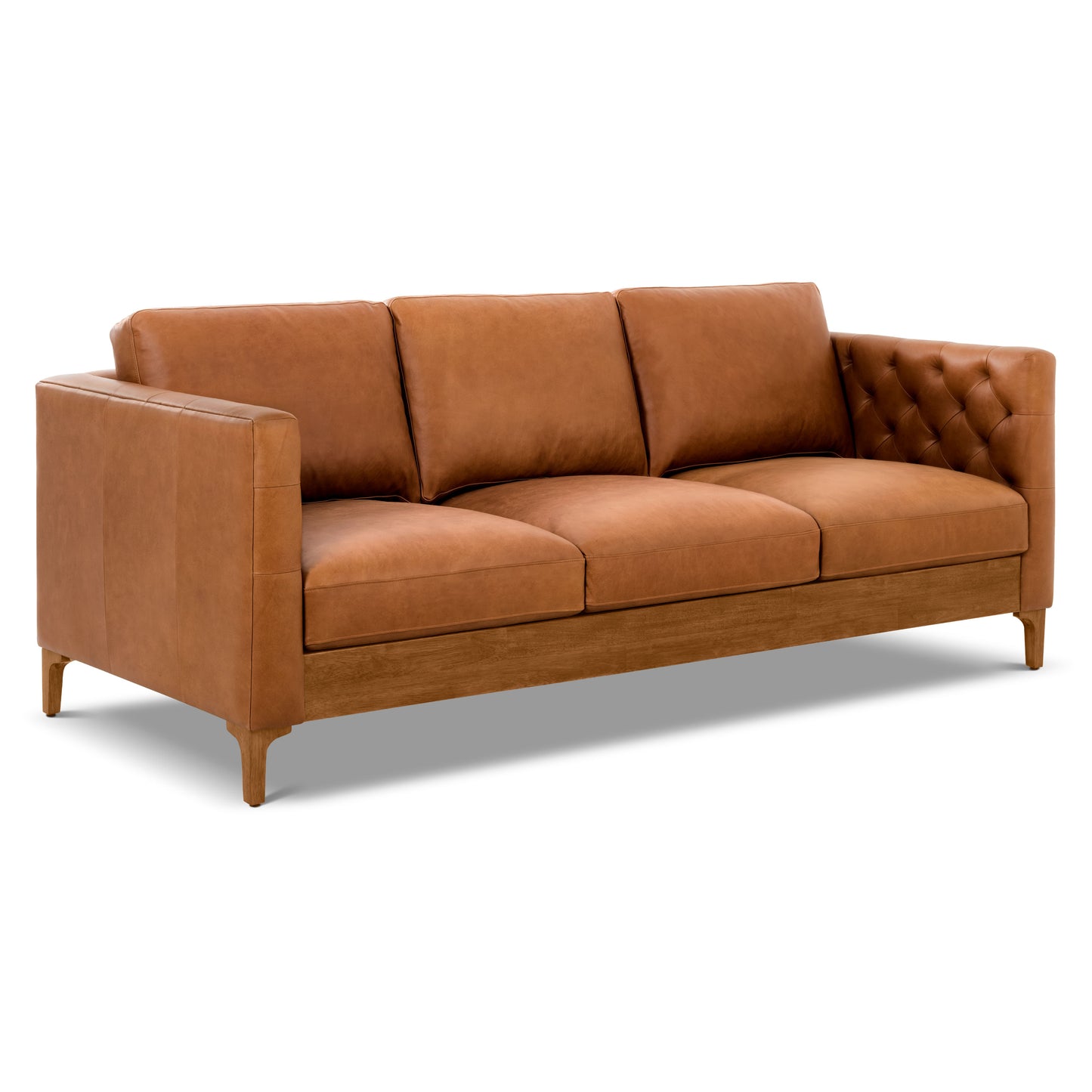 Atlas Leather Sofa (88") | Saddle Tan