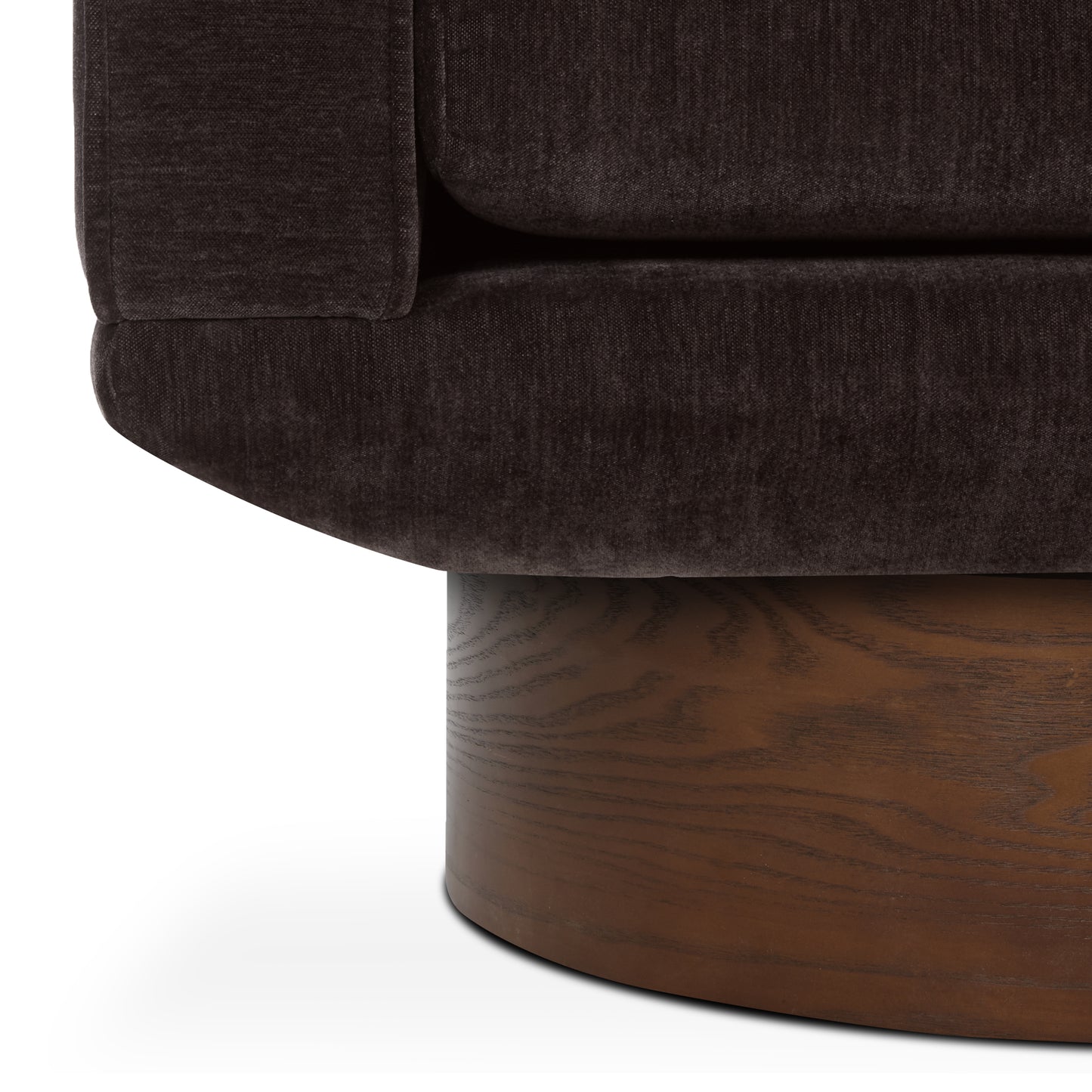 Nera Swivel Lounge Chair | Ganache Brown