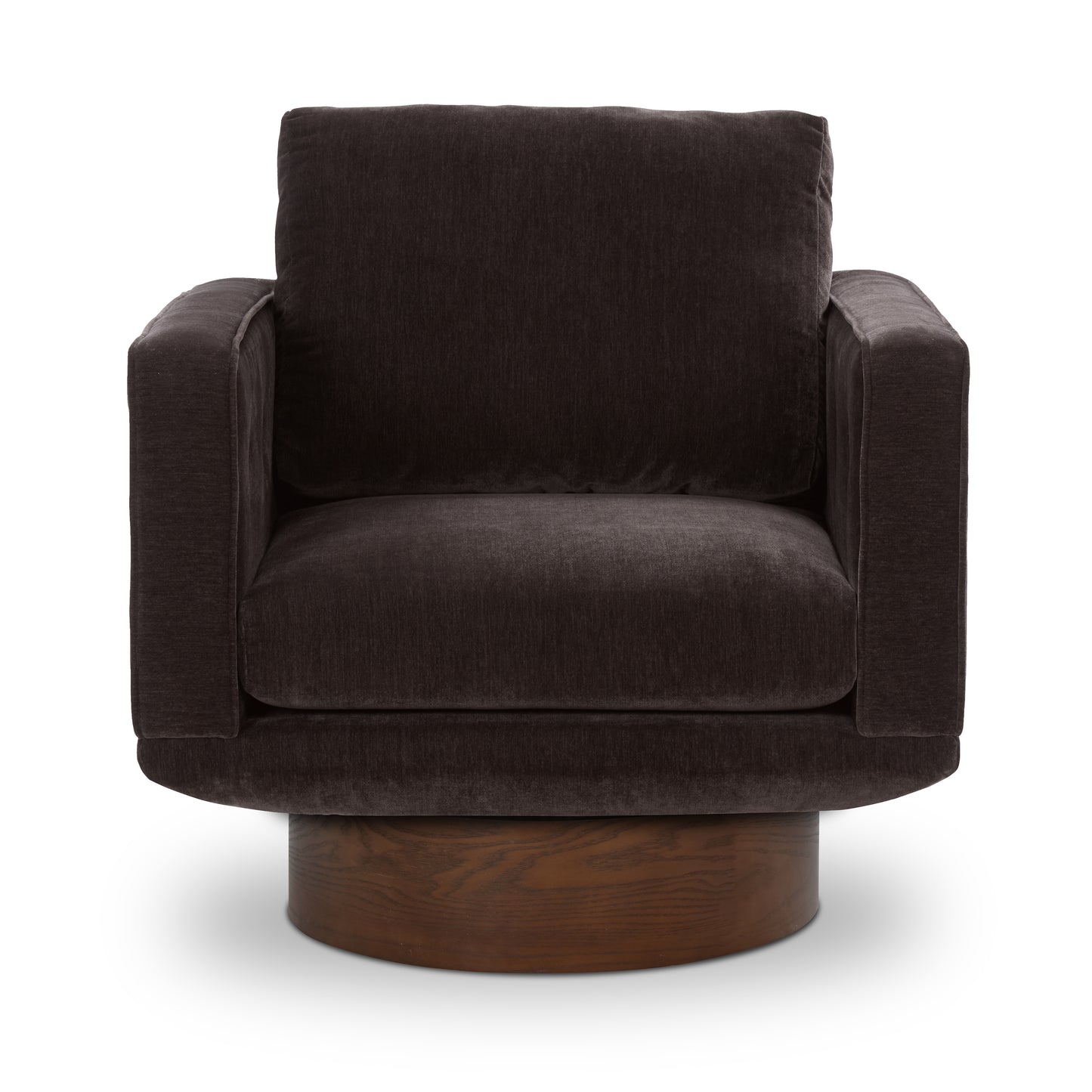 Nera Swivel Lounge Chair | Ganache Brown