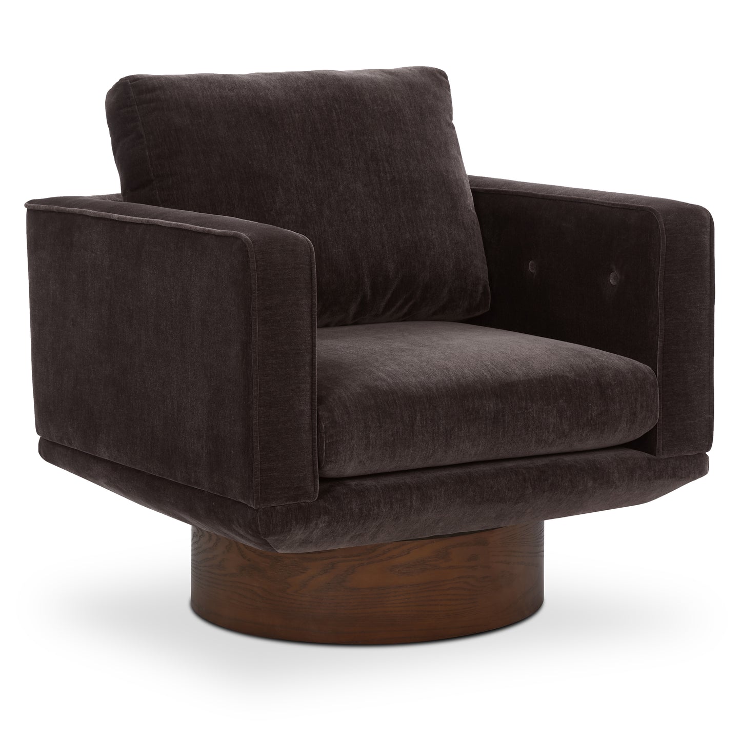Nera Swivel Lounge Chair | Ganache Brown
