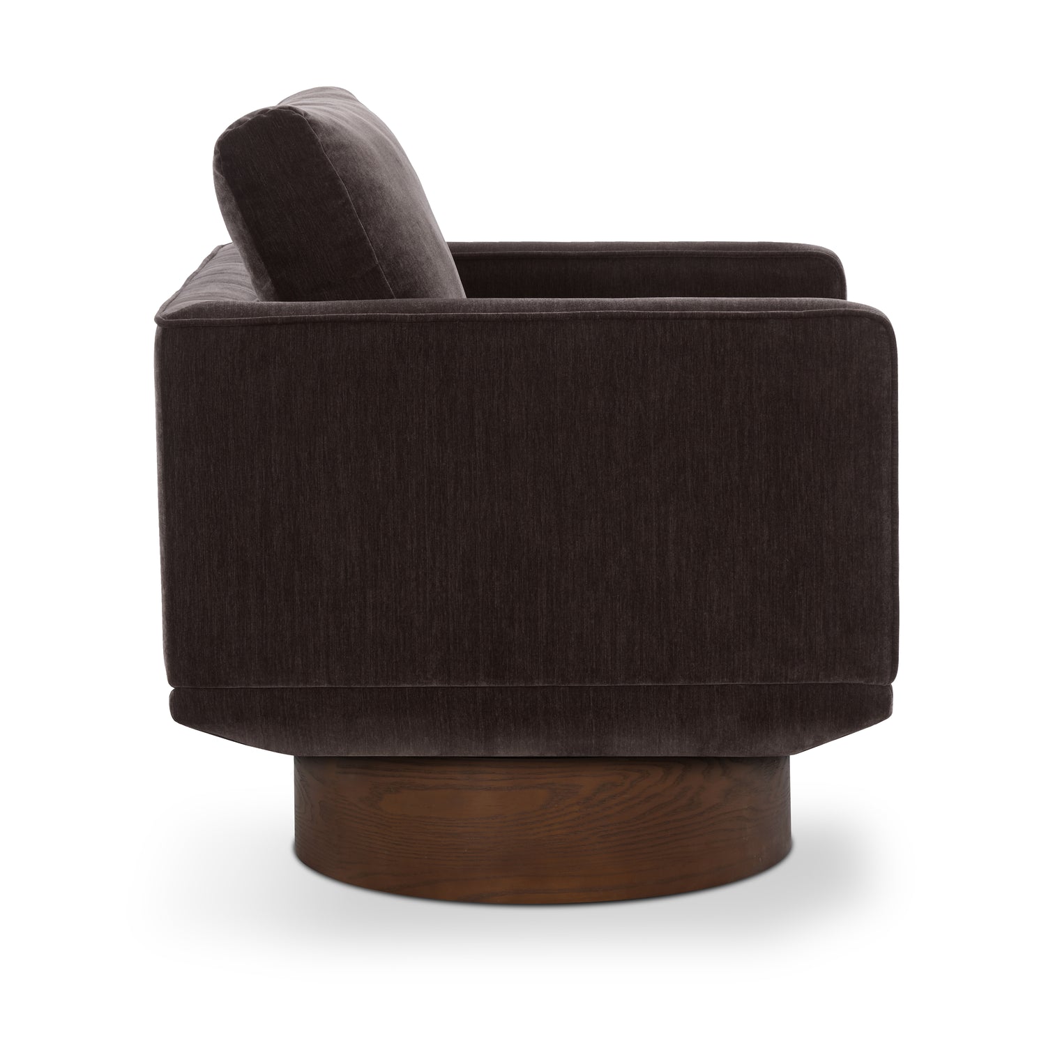 Nera Swivel Lounge Chair | Ganache Brown 