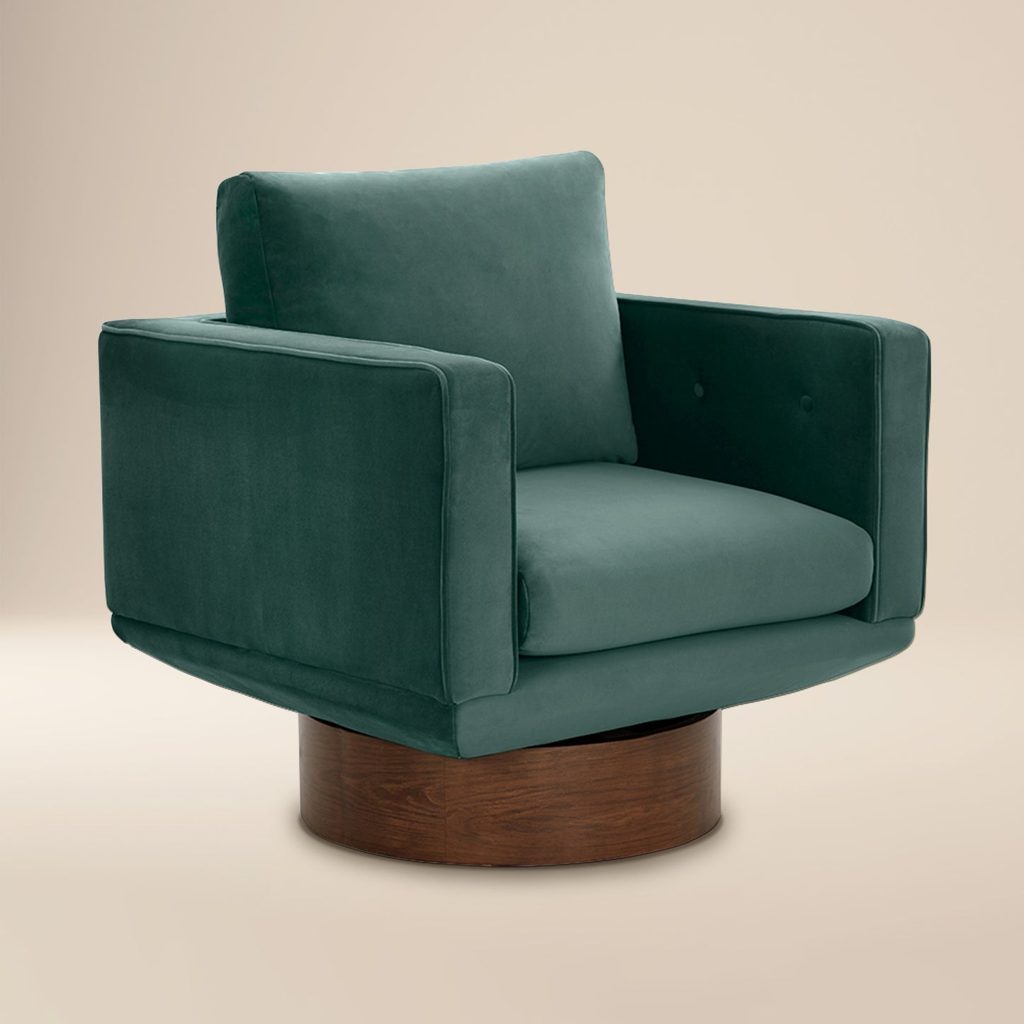 Nera Swivel Lounge Chair | Shadow Teal