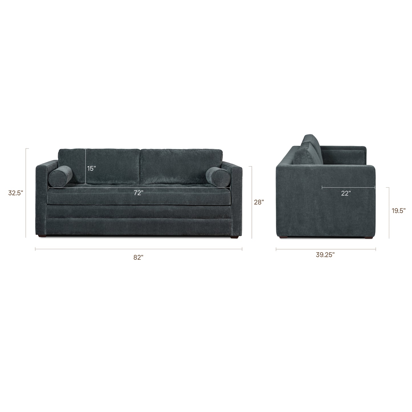 Napa 82" Pull-Out Sofa Bed | Boreal Blue