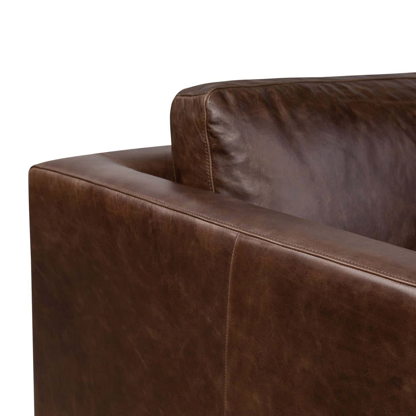 Napa 82" Leather Pull-Out Convertible Sleeper Sofa | Chocolate Brown