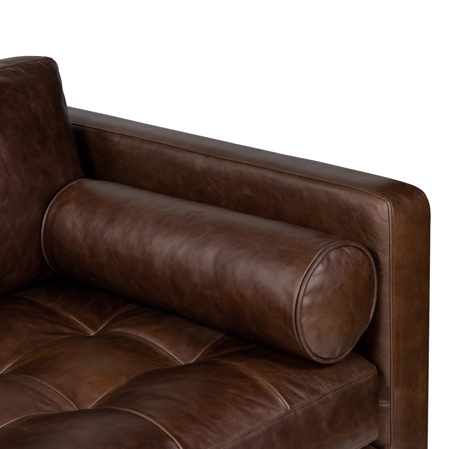 Napa 82" Leather Pull-Out Convertible Sleeper Sofa | Chocolate Brown
