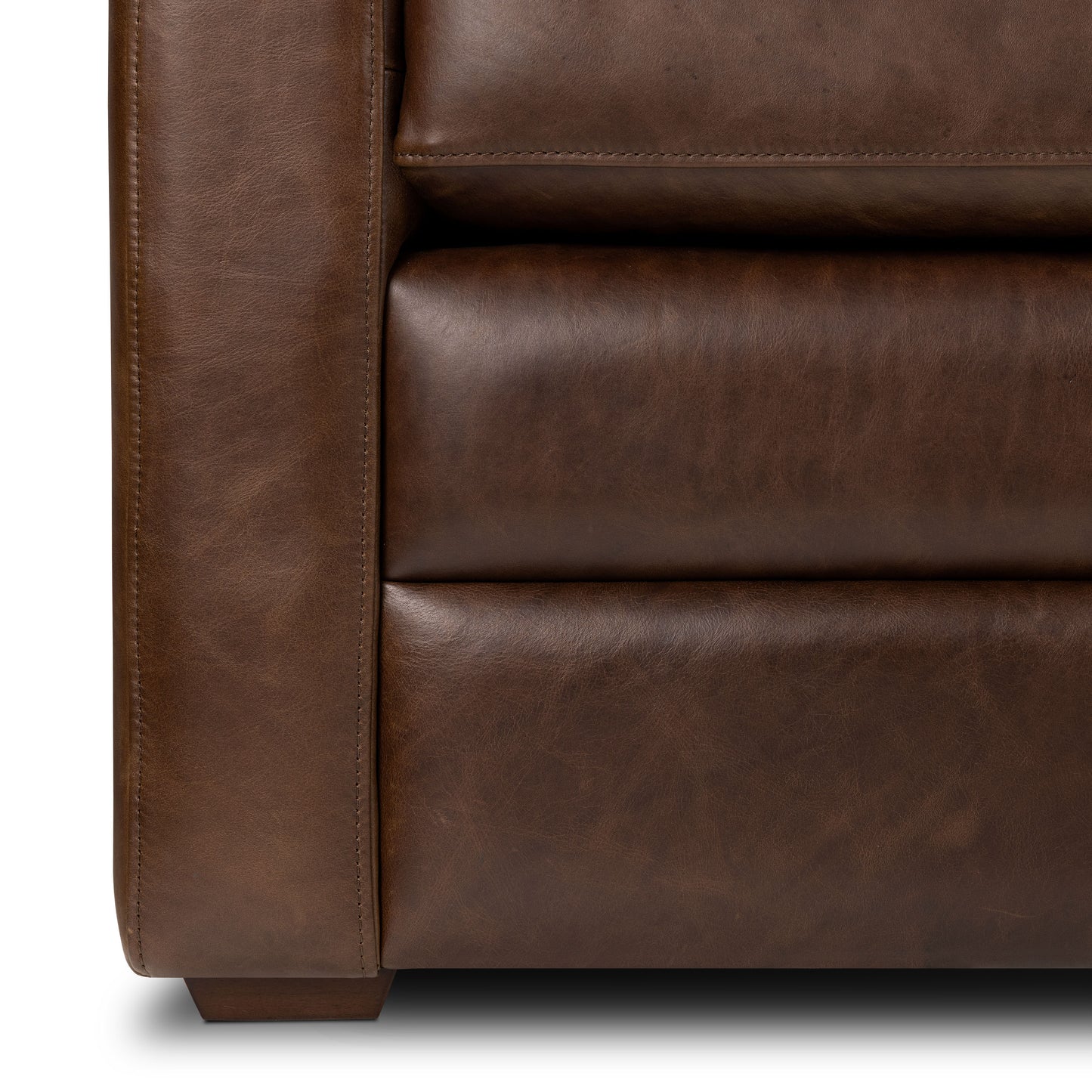 Napa 82" Leather Pull-Out Convertible Sleeper Sofa | Chocolate Brown