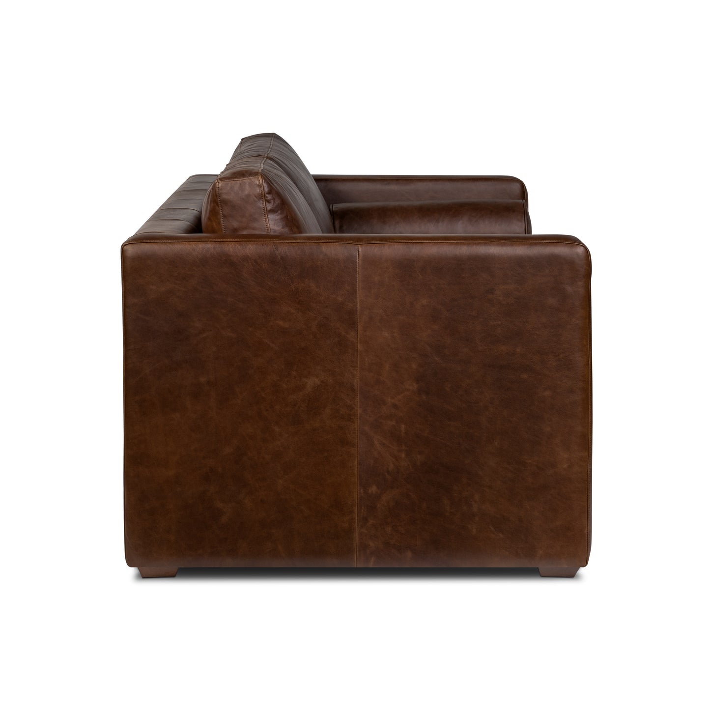 Napa 82" Leather Pull-Out Convertible Sleeper Sofa | Chocolate Brown