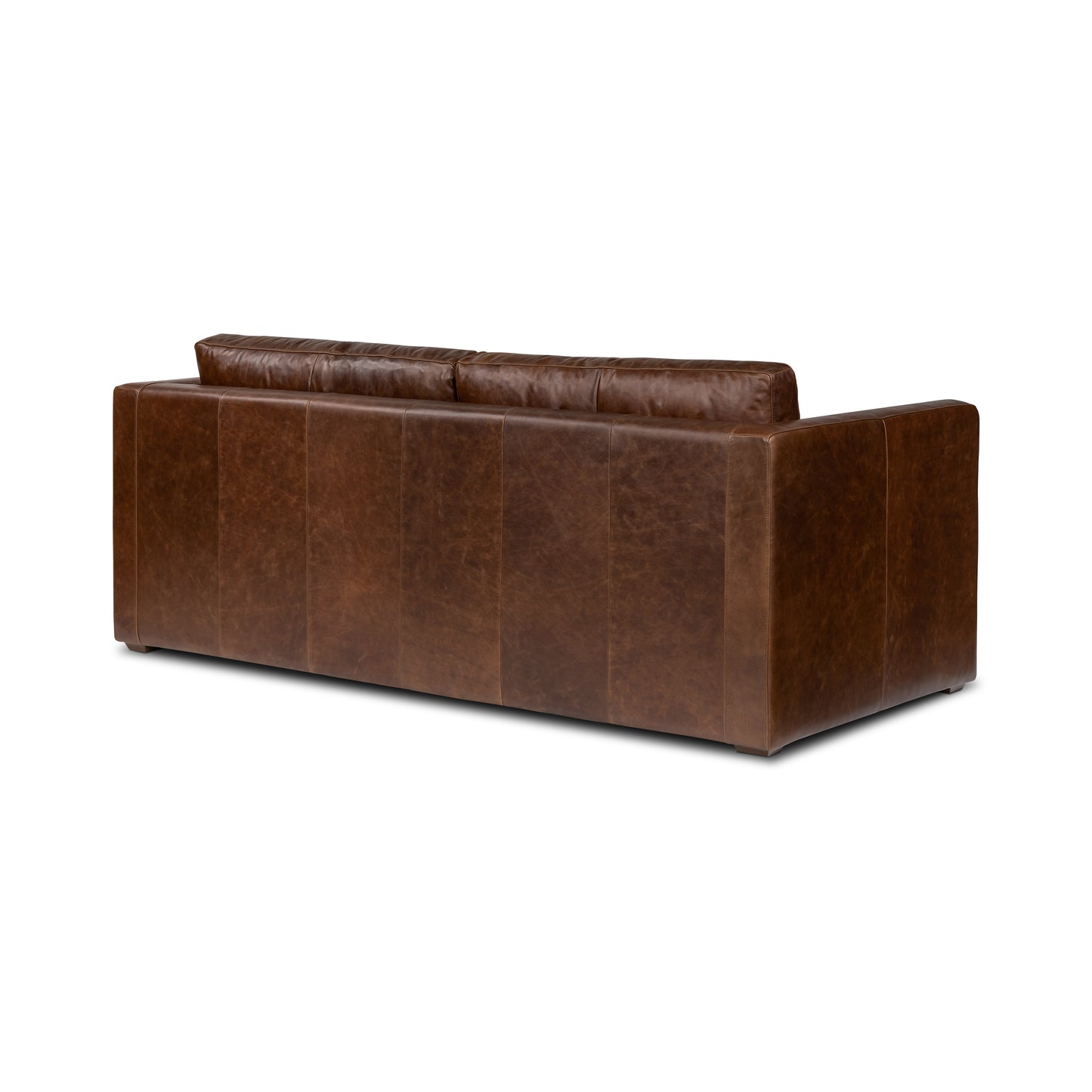 Napa 82" Leather Pull-Out Convertible Sleeper Sofa | Chocolate Brown
