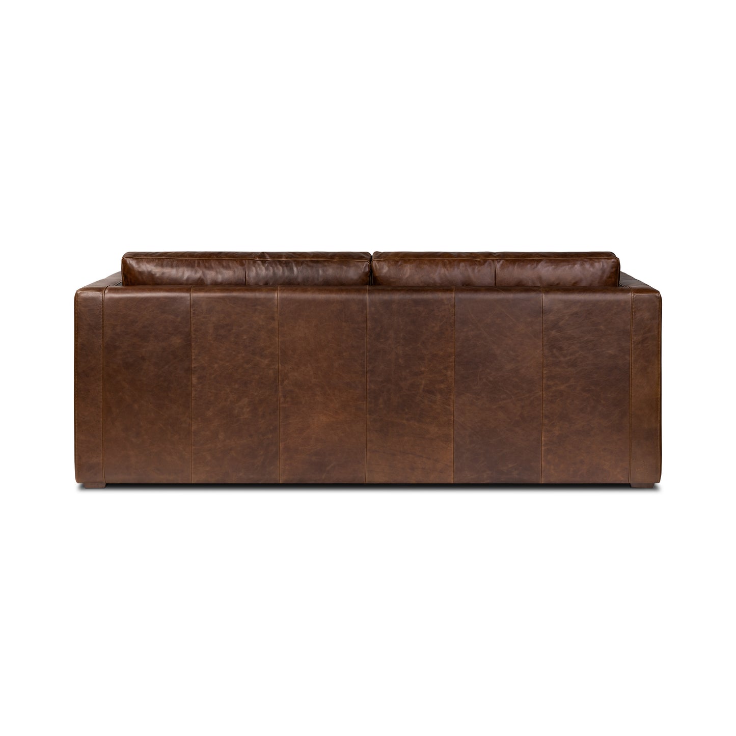 Napa 82" Leather Pull-Out Convertible Sleeper Sofa | Chocolate Brown