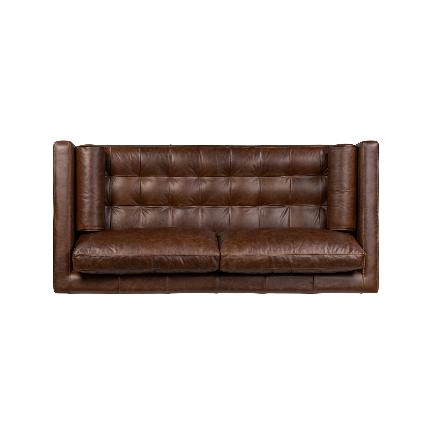 Napa 82" Leather Pull-Out Convertible Sleeper Sofa | Chocolate Brown