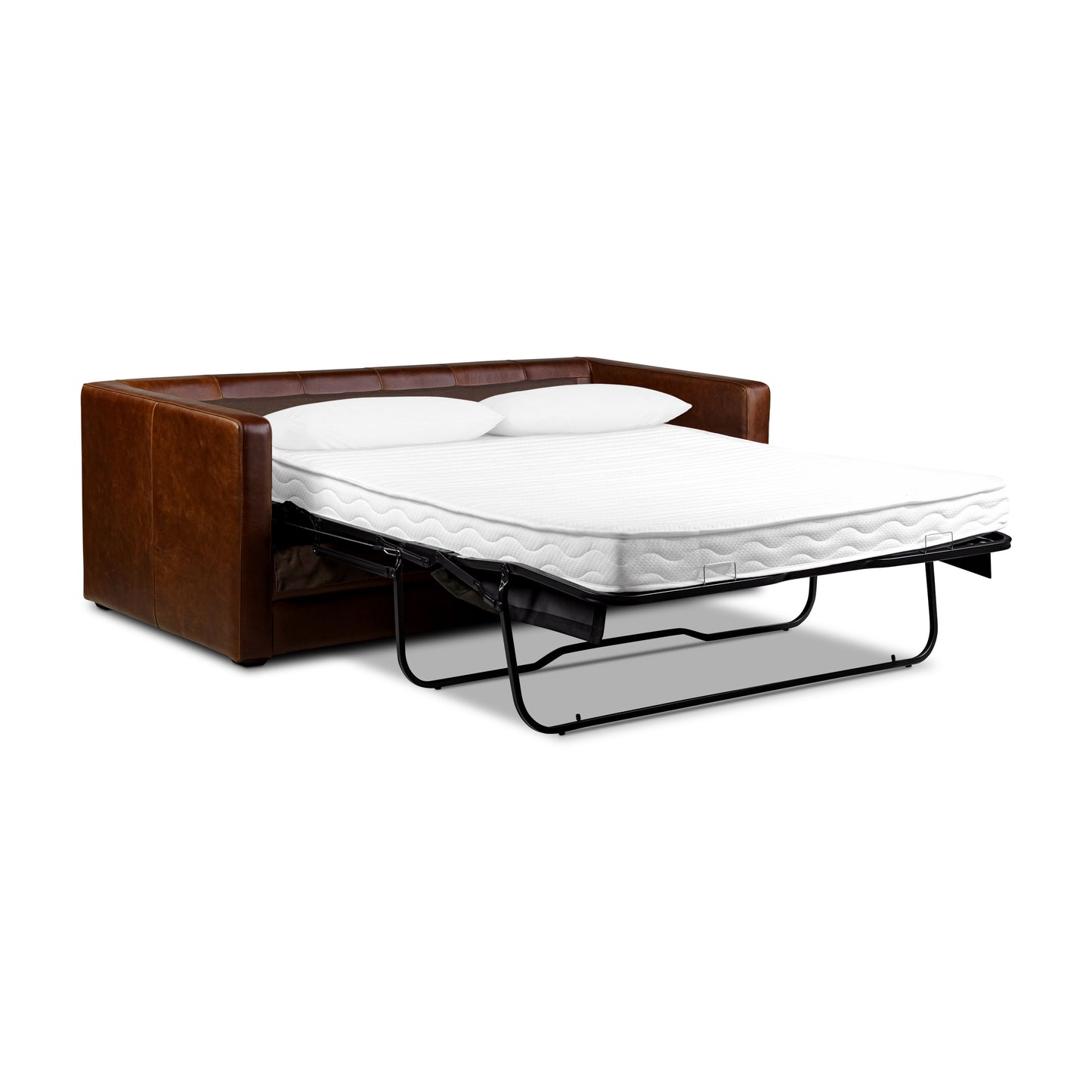 Napa 82" Leather Pull-Out Convertible Sleeper Sofa | Oscuro Brown