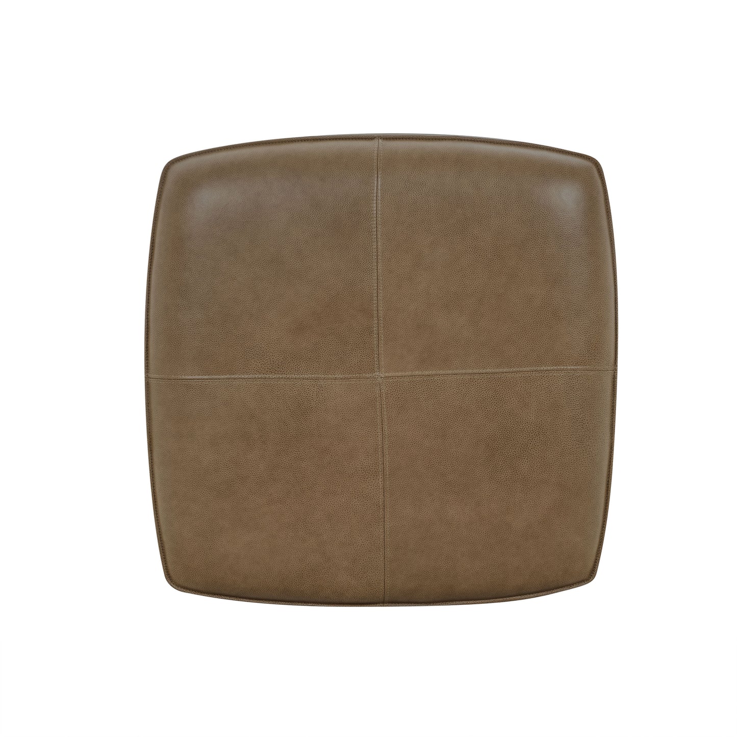 Sana Leather Storage Ottoman | Chestnut Brown