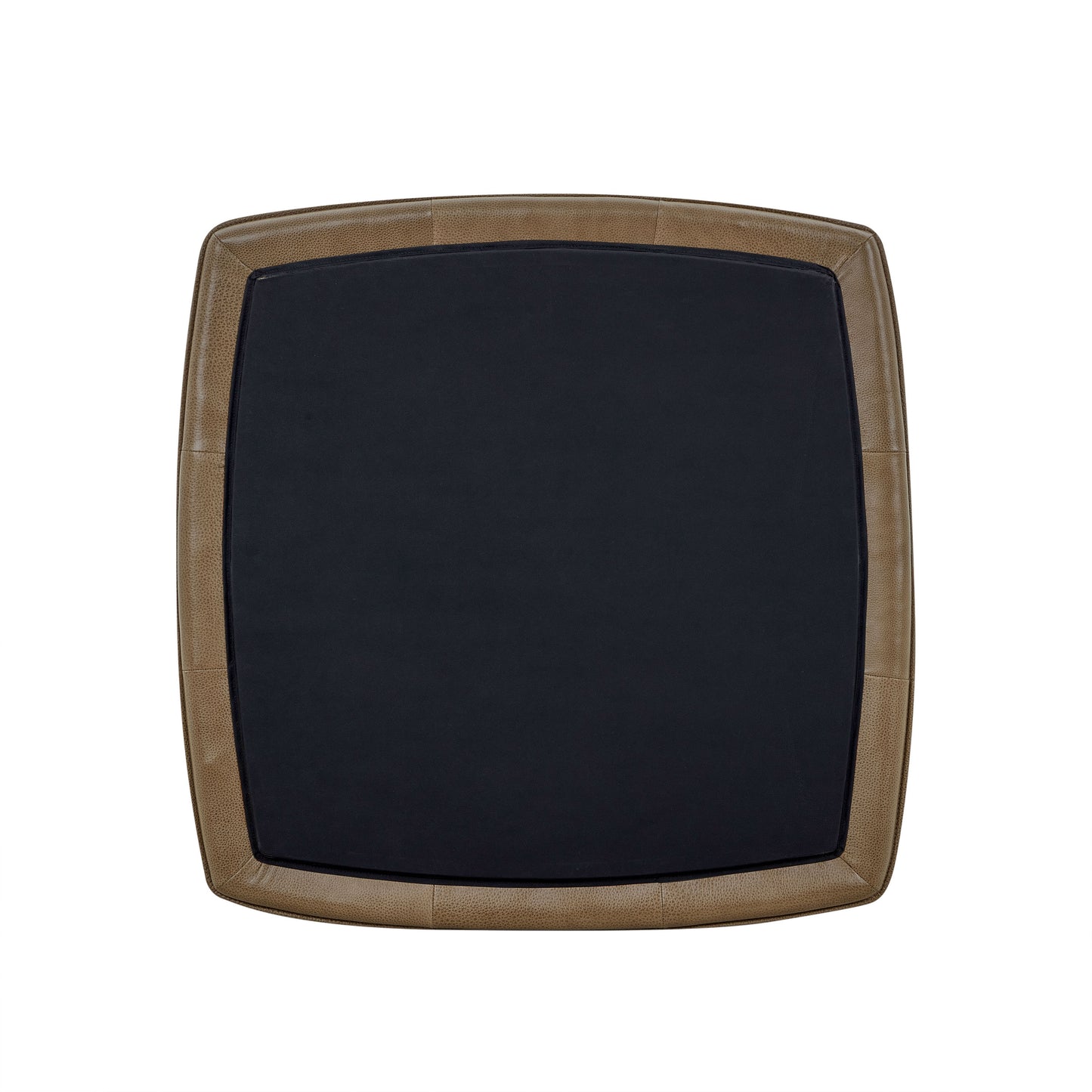 Sana Leather Storage Ottoman | Chestnut Brown