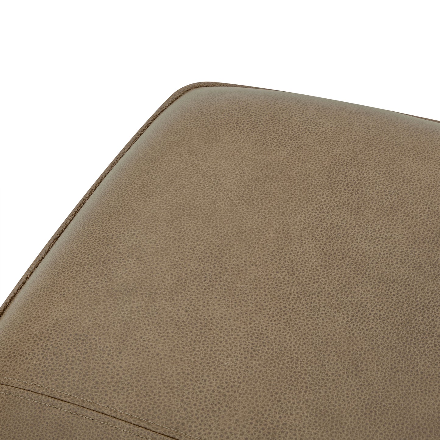 Sana Leather Storage Ottoman | Chestnut Brown