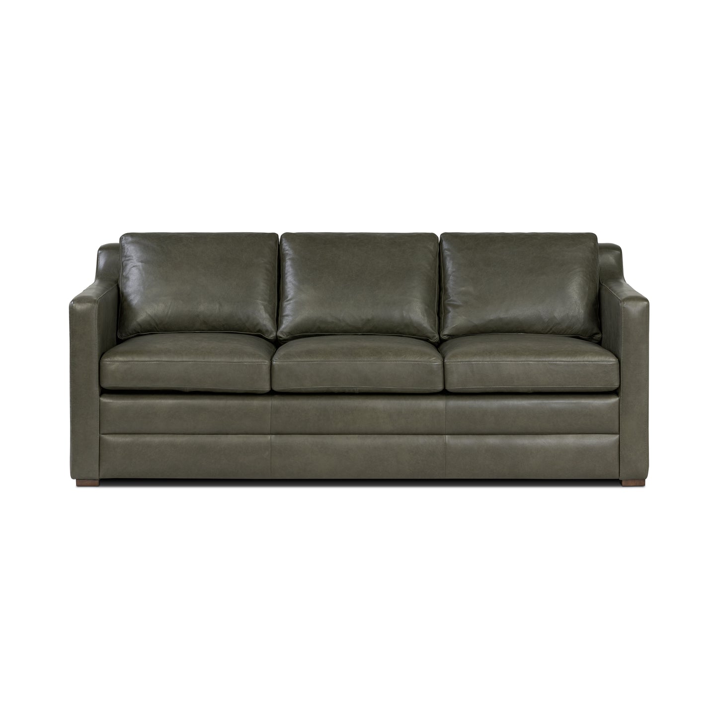 Sorrento 78" Leather Pull-Out Convertible Sleeper Sofa | Olivine Green