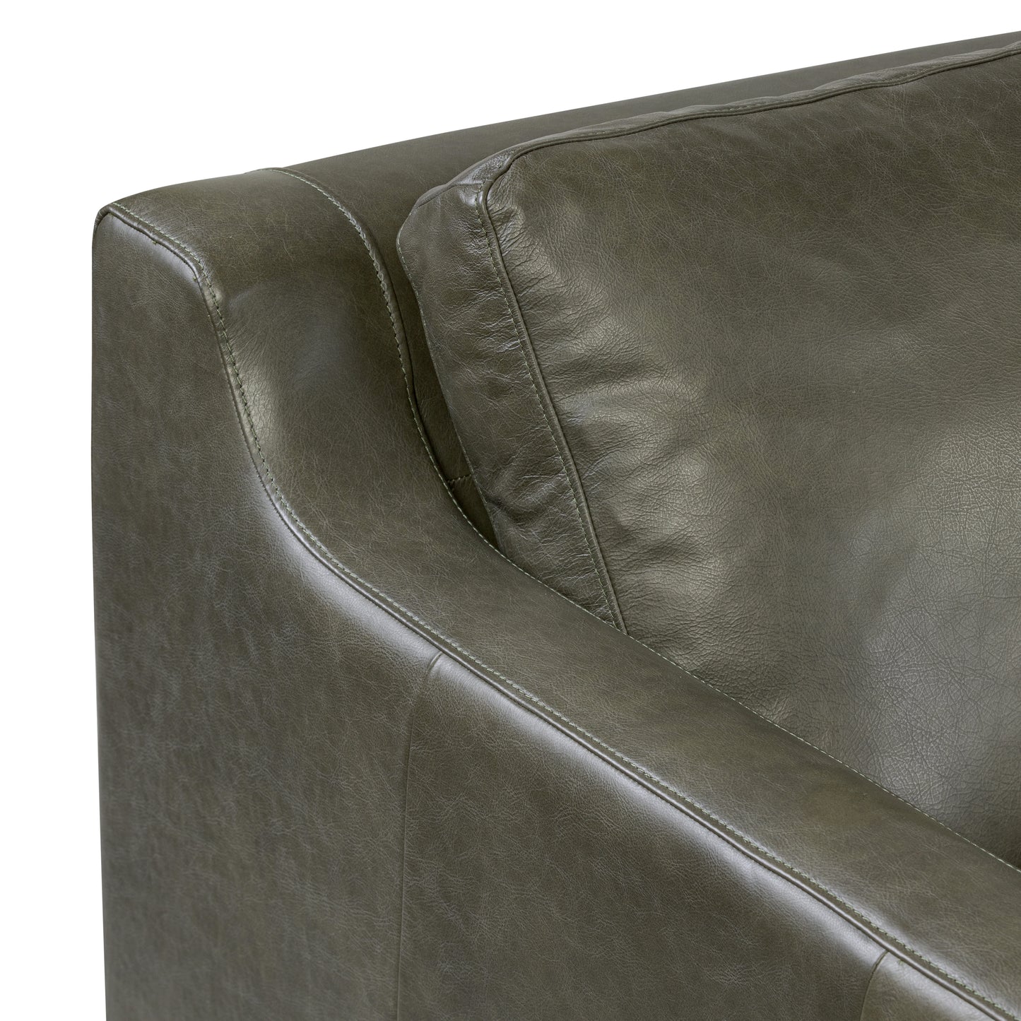 Sorrento 78" Leather Pull-Out Convertible Sleeper Sofa | Olivine Green