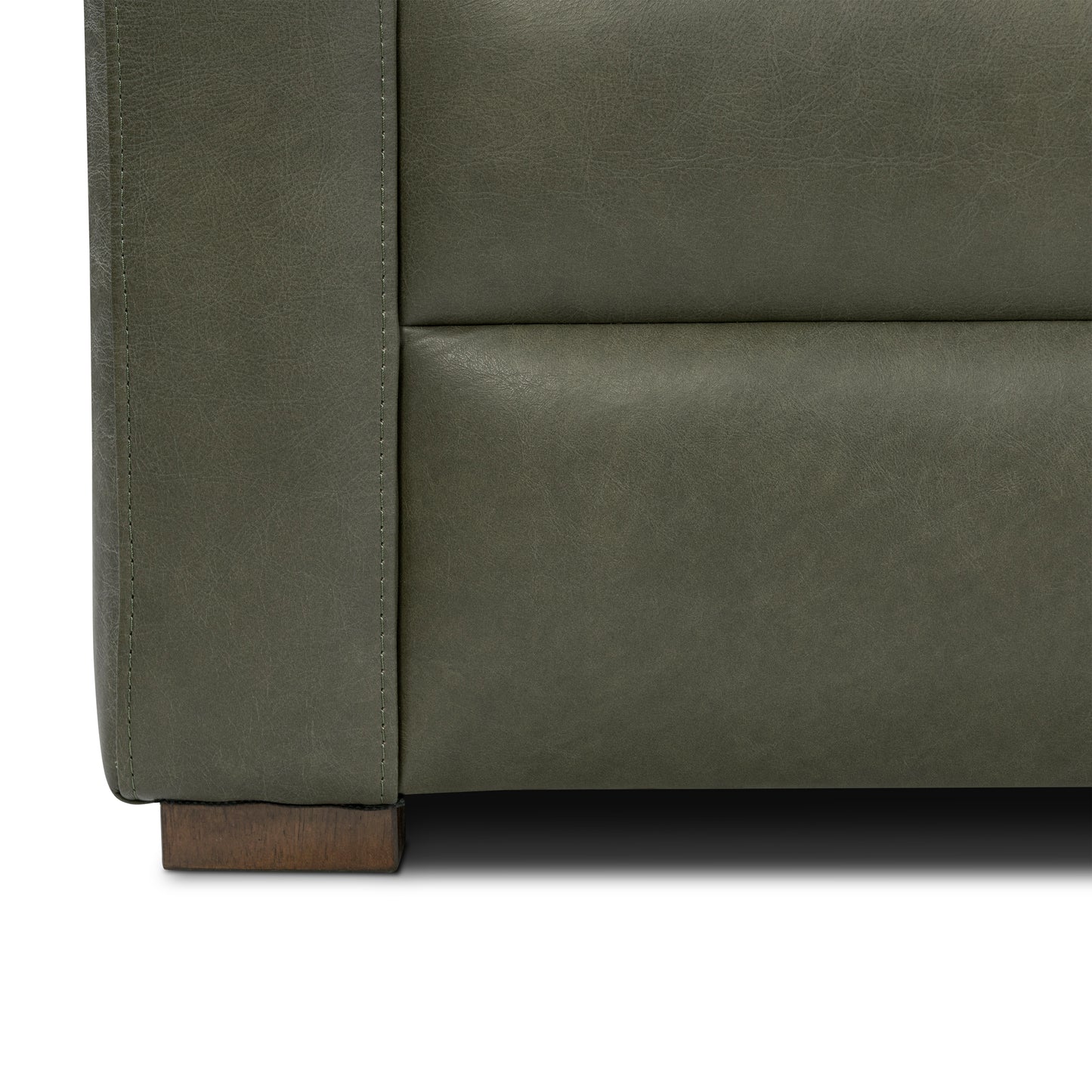 Sorrento 78" Leather Pull-Out Convertible Sleeper Sofa | Olivine Green