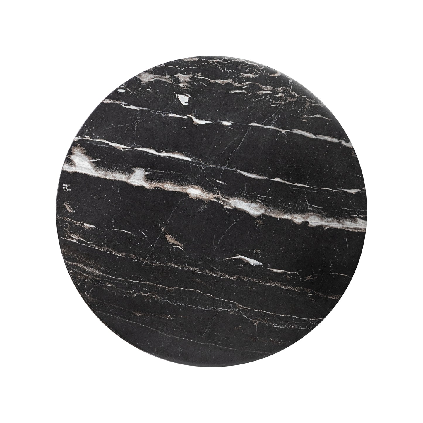 Zyra 18" Side Table | Black Marble