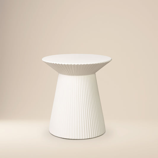 Vetra 17.5" Side Table | Almond White
