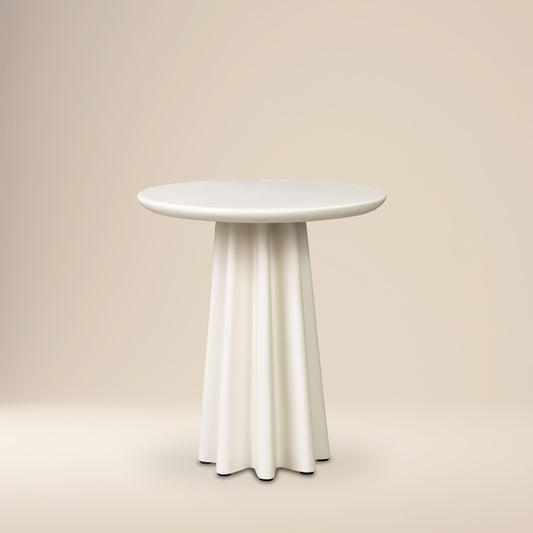 Folda 18" Side Table | Almond White