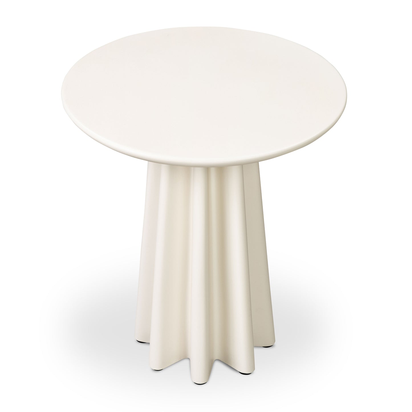 Folda 18" Side Table | Almond White