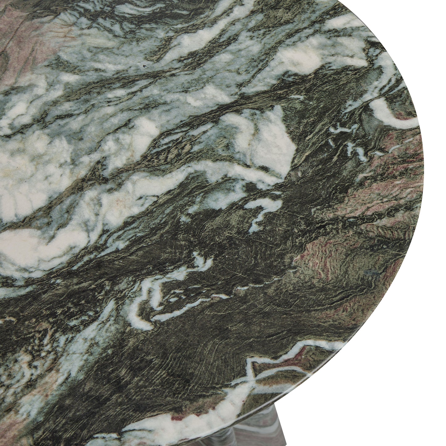 Folda 18" Side Table | Green Marble