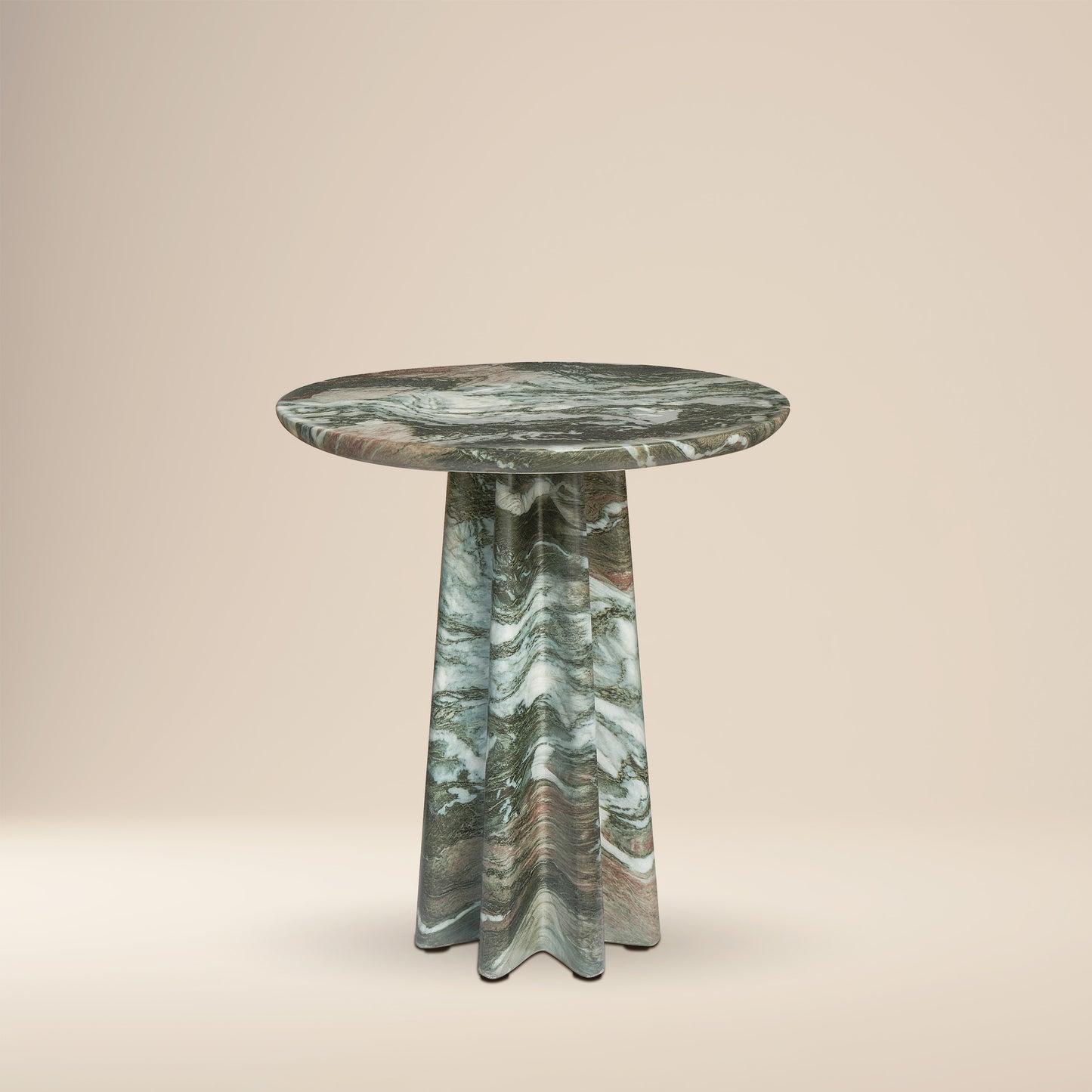Folda 18" Side Table | Green Marble